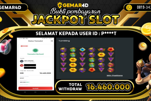 GEMAR4D JACKPOT SLOT GATES OF OLYMPUS Rp16.460.000
