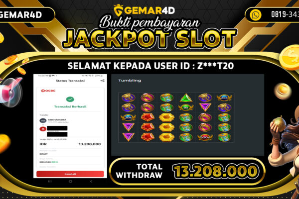GEMAR4D JACKPOT SLOT GATES OF OLYMPUS Rp13.208.000
